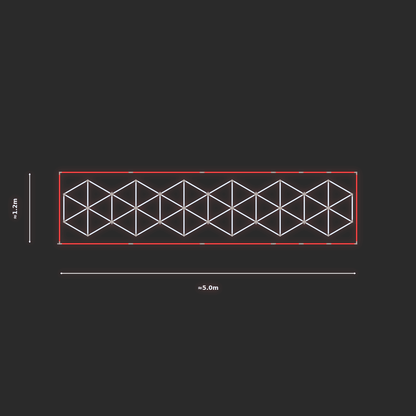 ULTRABEAM LED Light Kit Hex Subdivided 4.9x1m 402W — Red