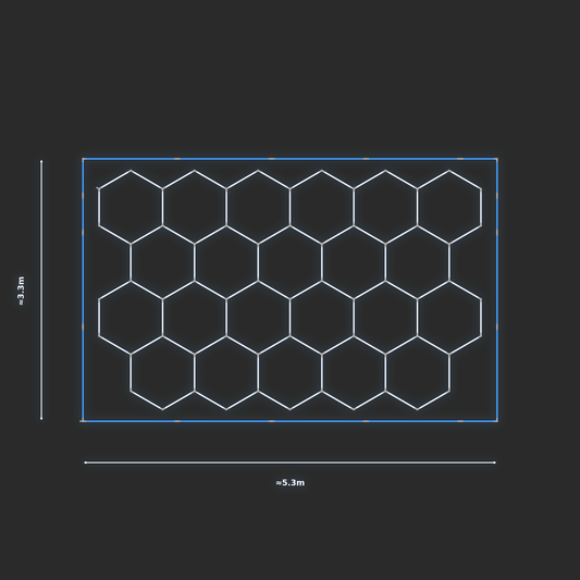 ULTRABEAM LED Light Kit Hex Classic 3.1x4.9m 504W — Blue