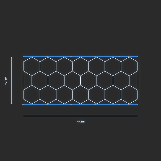 ULTRABEAM LED Light Kit Hex Classic 2.4x5.7m 474W — Blue