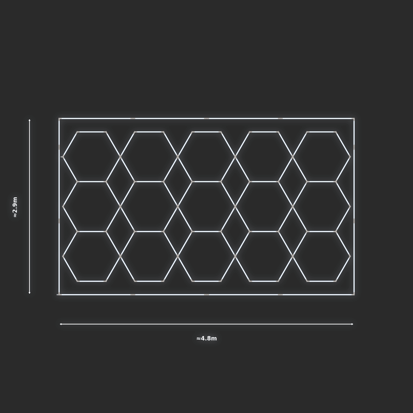 ULTRABEAM LED Light Kit Hex Parallel 2.5x4.7m 480W — Cool White