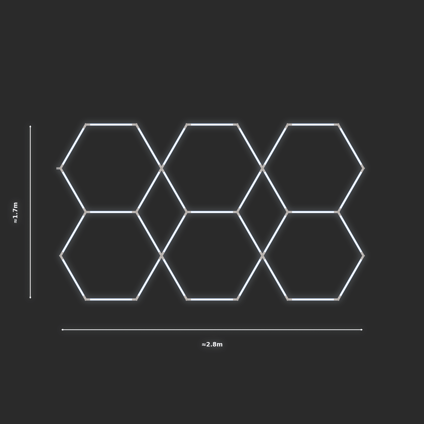 ULTRABEAM LED Light Kit Hex Parallel 1.7x2.8m 198W — None