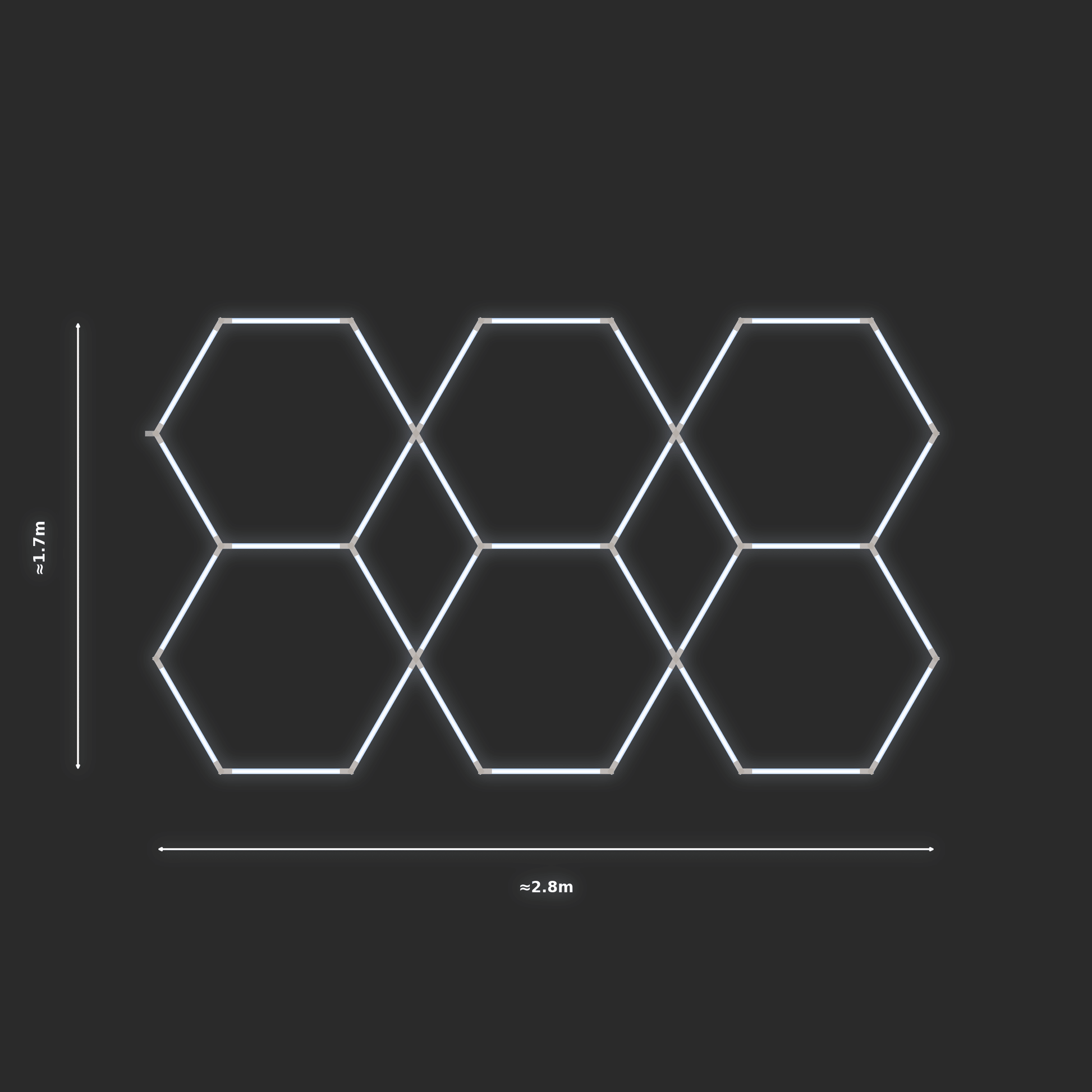 ULTRABEAM LED Light Kit Hex Parallel 1.7x2.8m 198W — None