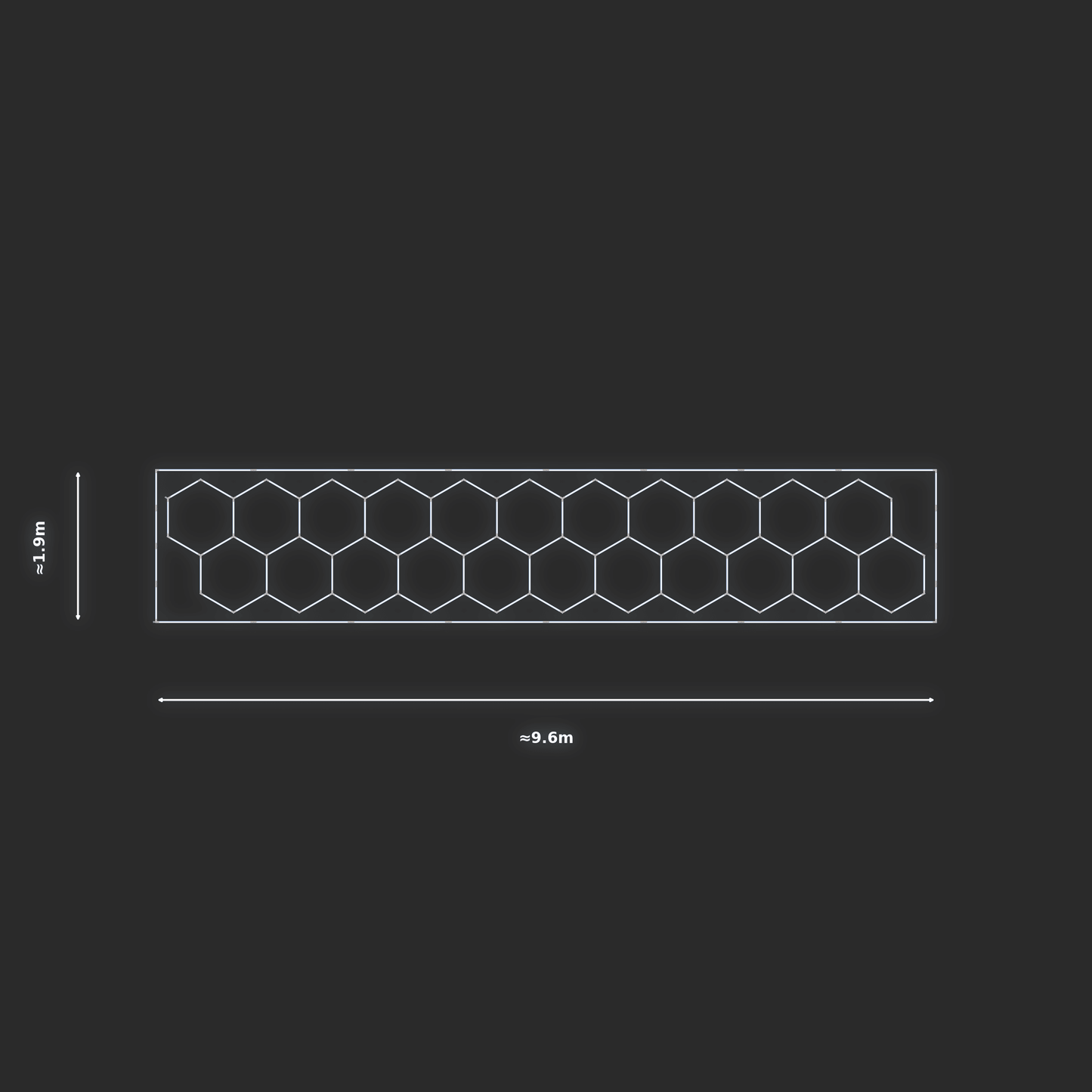 ULTRABEAM LED Light Kit Hex Classic 1.7x9.4m 546W — Cool White