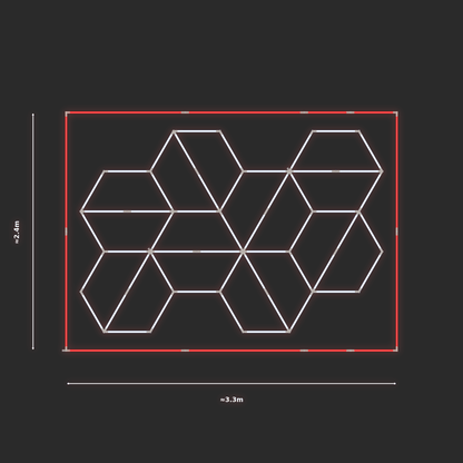 ULTRABEAM LED Light Kit Hex Rotating 2.1x3.1m 306W — Red