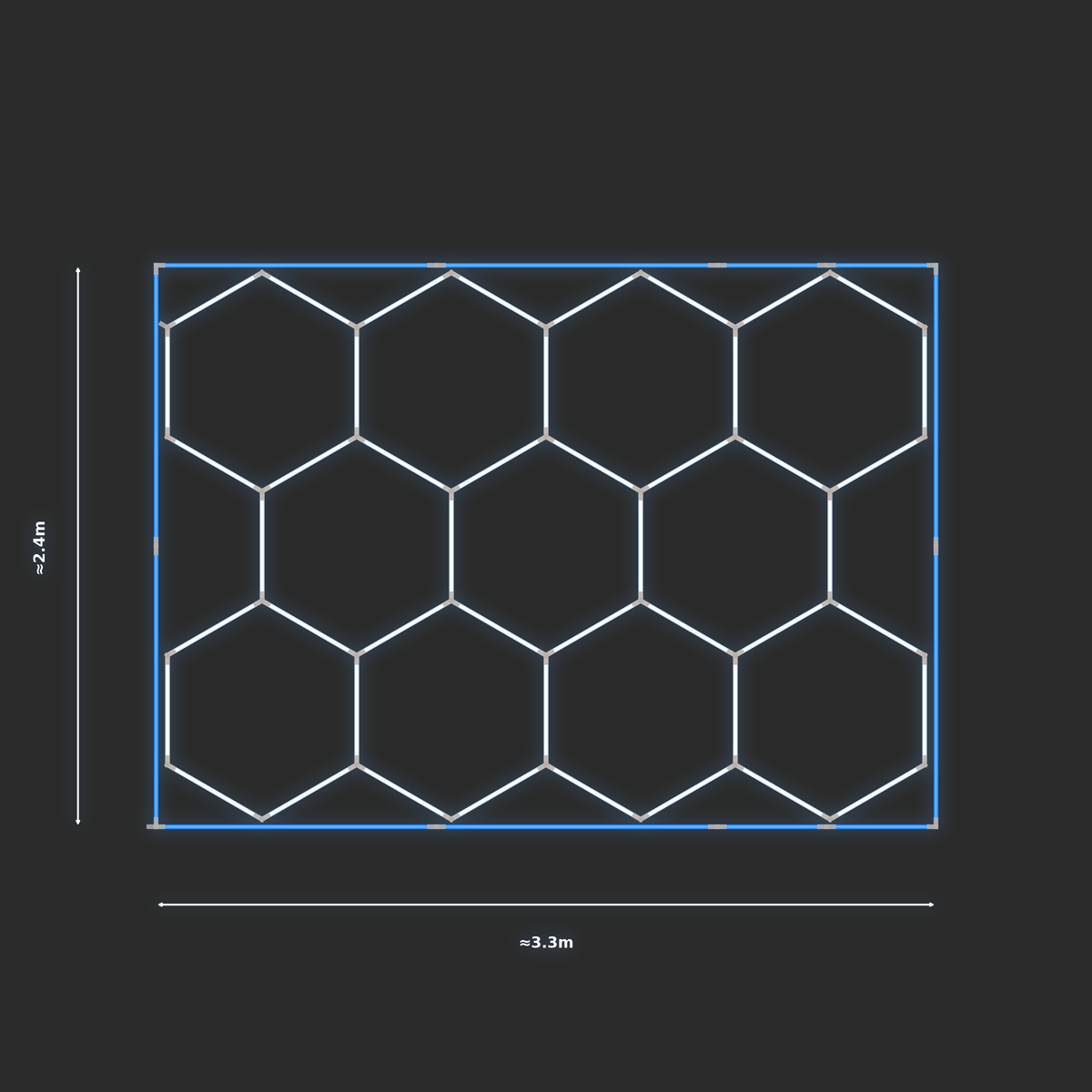ULTRABEAM LED Light Kit Hex Classic 2.4x3.3m 276W — Blue