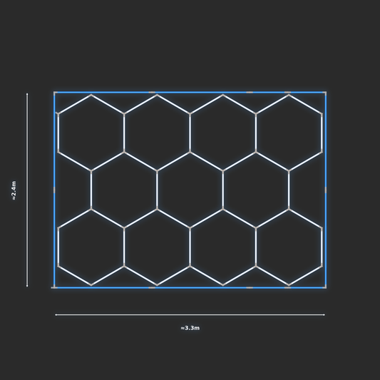 ULTRABEAM LED Light Kit Hex Classic 2.4x3.3m 276W — Blue