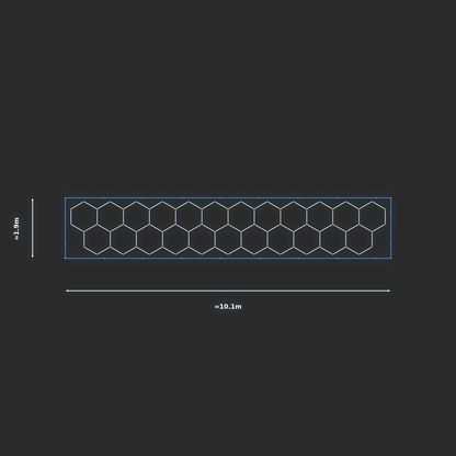 ULTRABEAM LED Light Kit Hex Classic 1.7x9.8m 570W — Blue