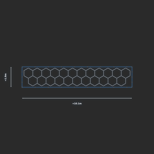 ULTRABEAM LED Light Kit Hex Classic 1.7x9.8m 570W — Blue