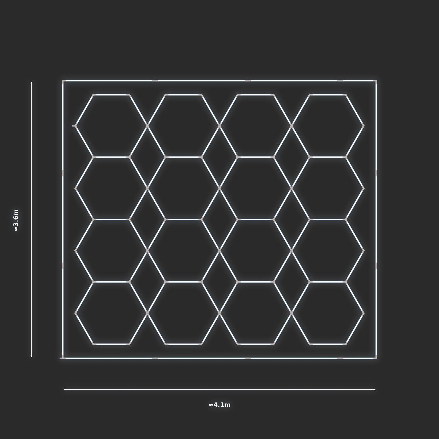 ULTRABEAM LED Light Kit Hex Parallel 3.3x3.8m 504W — Cool White