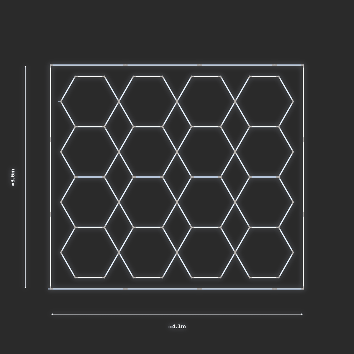 ULTRABEAM LED Light Kit Hex Parallel 3.3x3.8m 504W — Cool White