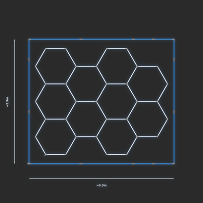 ULTRABEAM LED Light Kit Hex Classic 3.1x2.5m 252W — Blue