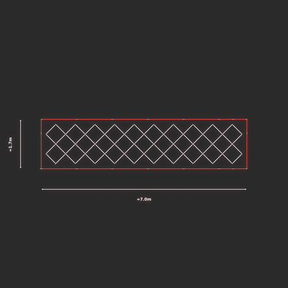 ULTRABEAM LED Light Kit Rect Offset 6.7x1.4m 480W — Red
