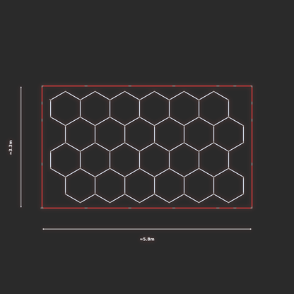 ULTRABEAM LED Light Kit Hex Classic 3.1x5.3m 546W — Red