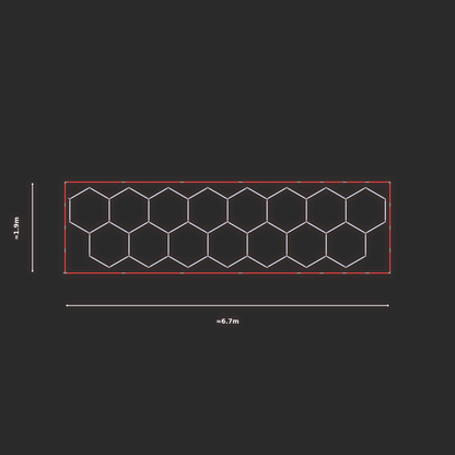 ULTRABEAM LED Light Kit Hex Classic 1.7x6.5m 378W — Red