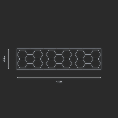 ULTRABEAM LED Light Kit Hex Classic 2.4x1.7m 144W — Cool White, 3-pack