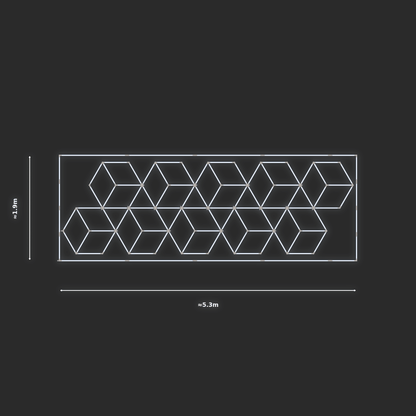 ULTRABEAM LED Light Kit Diamond Rhombus 1.7x5.2m 540W — Cool White