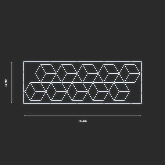 ULTRABEAM LED Light Kit Diamond Rhombus 1.7x5.2m 540W — Cool White