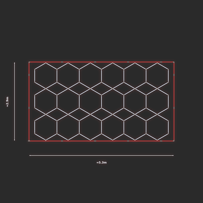 ULTRABEAM LED Light Kit Hex Parallel 4.9x2.8m 558W — Red