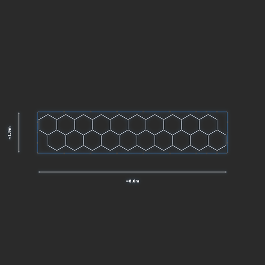 ULTRABEAM LED Light Kit Hex Classic 1.7x8.6m 498W — Blue