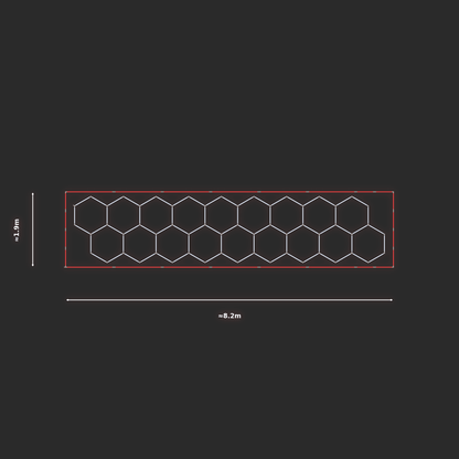 ULTRABEAM LED Light Kit Hex Classic 1.7x7.7m 450W — Red