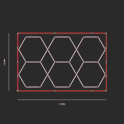ULTRABEAM LED Light Kit Hex Parallel 1.7x2.8m 198W — Red