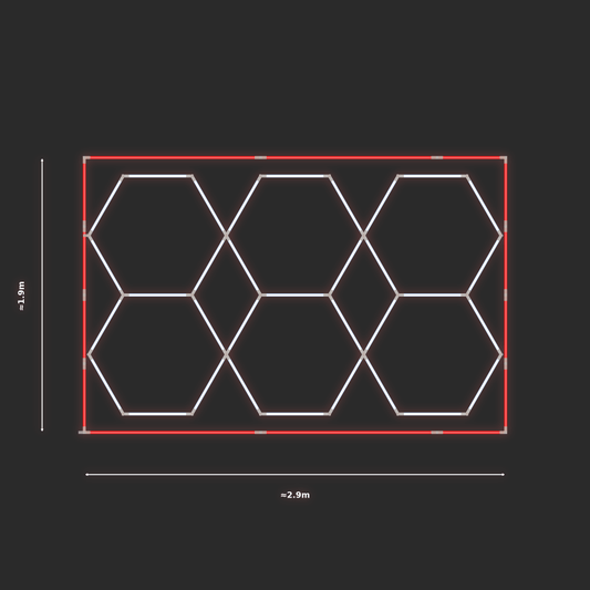 ULTRABEAM LED Light Kit Hex Parallel 1.7x2.8m 198W — Red