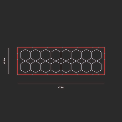 ULTRABEAM LED Light Kit Hex Parallel 6.5x1.9m 492W — Red