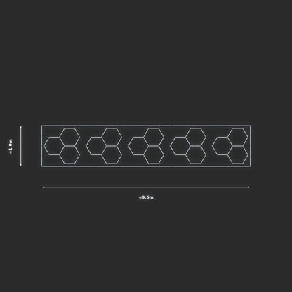 ULTRABEAM LED Light Kit Hex Classic 1.7x1.7m 90W — Cool White, 5-pack