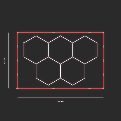 ULTRABEAM LED Light Kit Hex Classic 1.7x2.5m 138W — Red