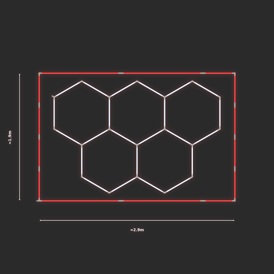ULTRABEAM LED Light Kit Hex Classic 1.7x2.5m 138W — Red