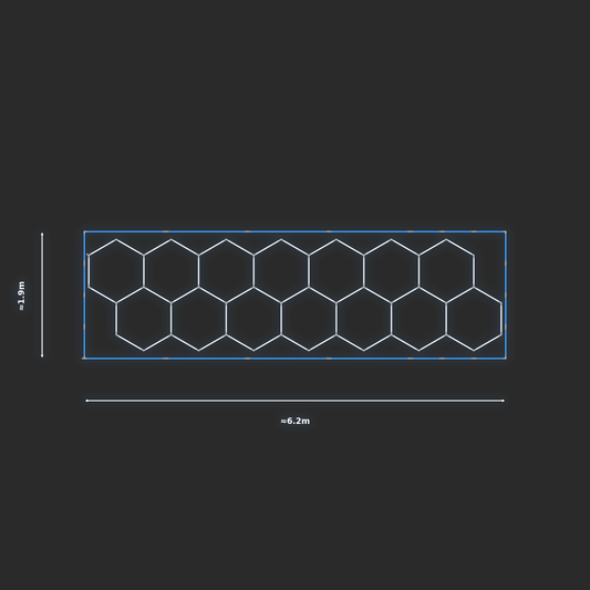 ULTRABEAM LED Light Kit Hex Classic 1.7x6.1m 354W — Blue
