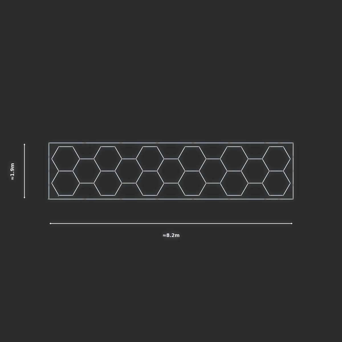 ULTRABEAM LED Light Kit Hex Classic 8x1.7m 456W — Cool White