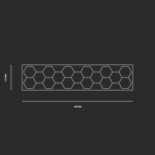 ULTRABEAM LED Light Kit Hex Classic 8x1.7m 456W — Cool White