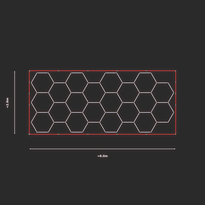 ULTRABEAM LED Light Kit Hex Classic 5.9x2.5m 480W — Red