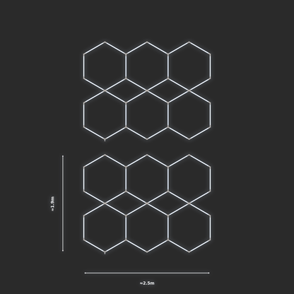 ULTRABEAM LED Light Kit Hex Parallel 2.5x1.9m 192W — None, 2-pack