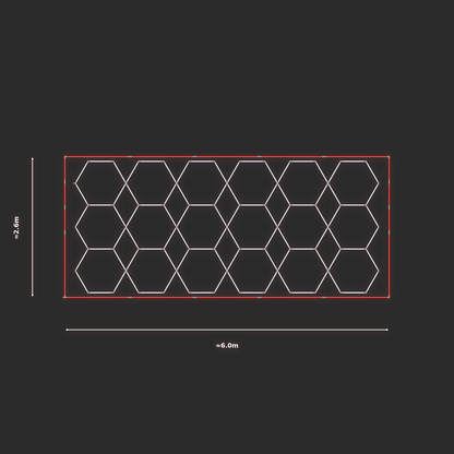 ULTRABEAM LED Light Kit Hex Parallel 2.5x5.7m 576W — Red