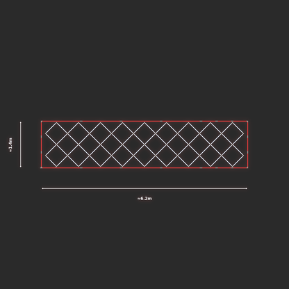 ULTRABEAM LED Light Kit Rect Offset 6x1.4m 432W — Red