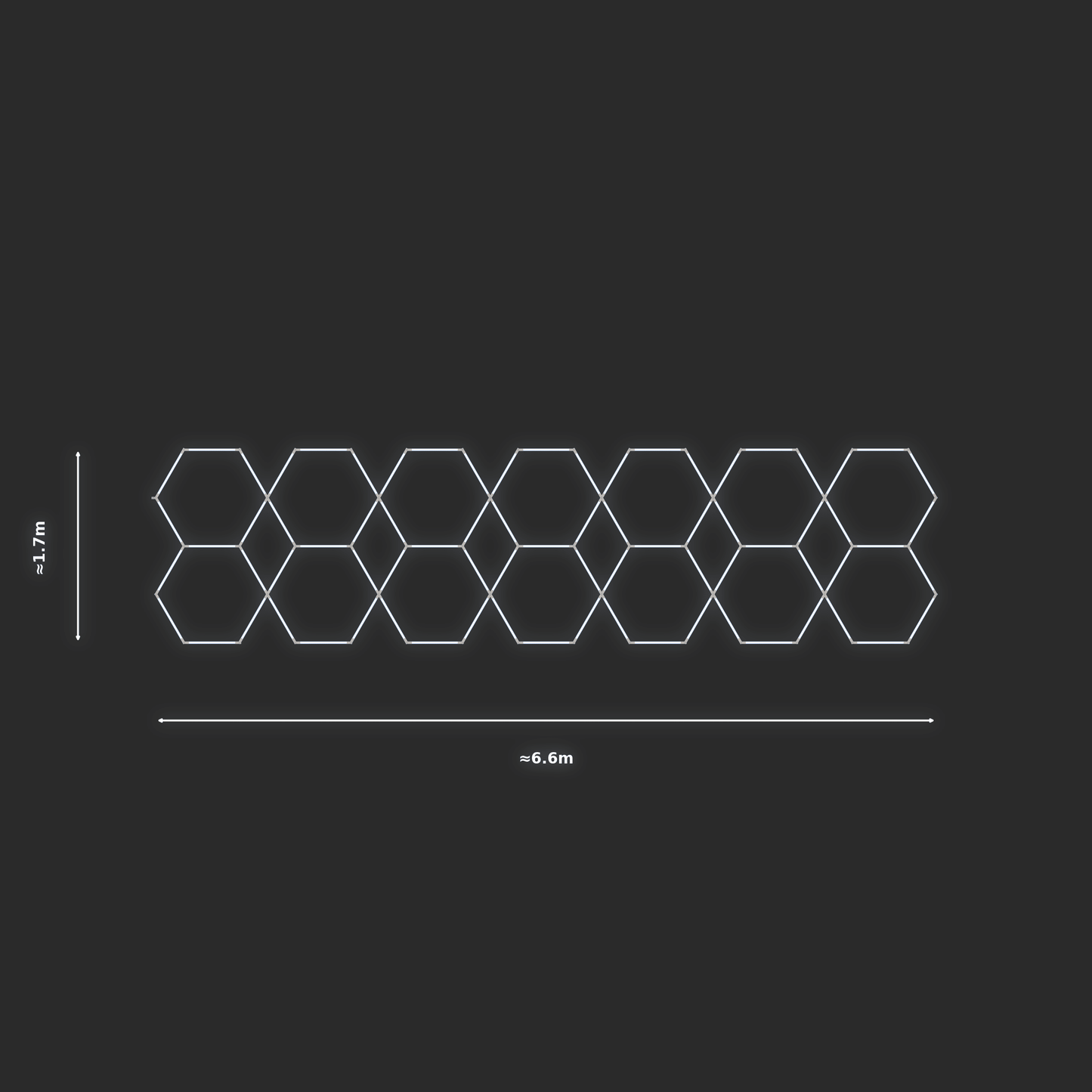 ULTRABEAM LED Light Kit Hex Parallel 1.7x6.6m 462W — None