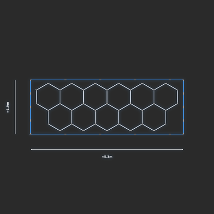 ULTRABEAM LED Light Kit Hex Classic 1.7x4.9m 282W — Blue