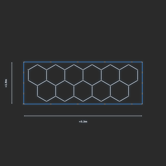 ULTRABEAM LED Light Kit Hex Classic 1.7x4.9m 282W — Blue
