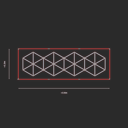 ULTRABEAM LED Light Kit Hex Subdivided 3.3x1m 270W — Red
