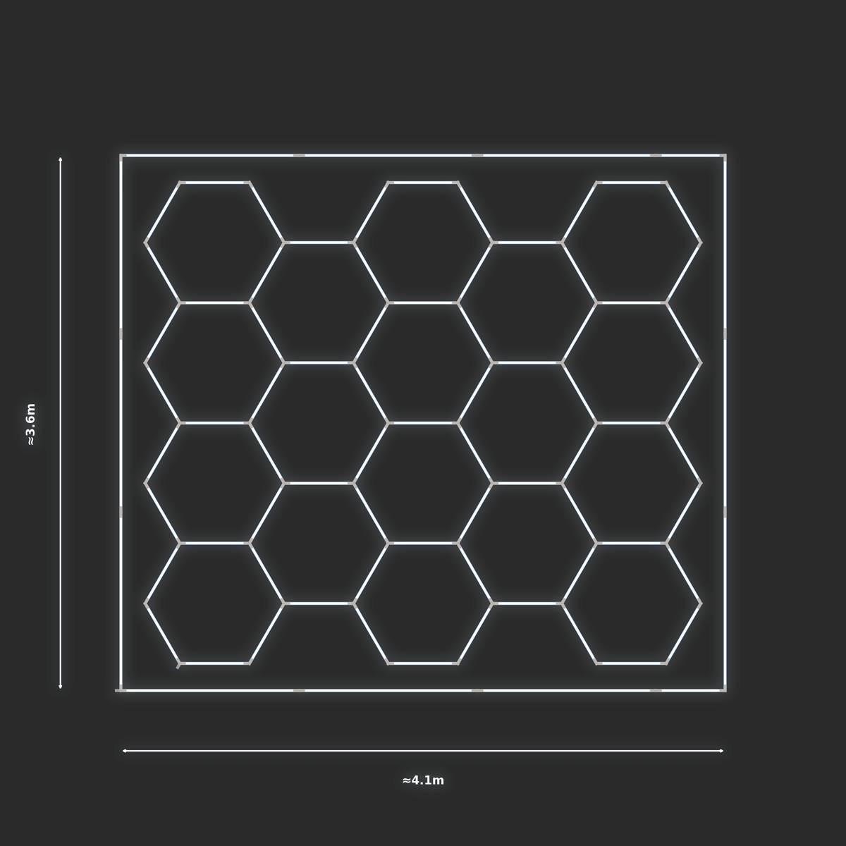 ULTRABEAM LED Light Kit Hex Classic 3.8x3.3m 426W — Cool White