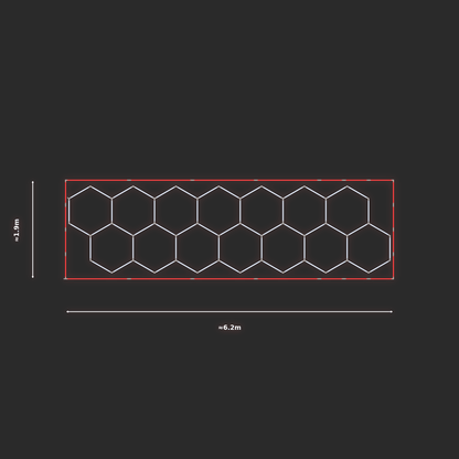 ULTRABEAM LED Light Kit Hex Classic 1.7x6.1m 354W — Red