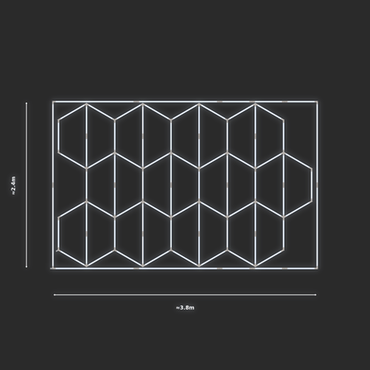 ULTRABEAM LED Light Kit Hex Vertical 3.7x2.4m 438W — Cool White