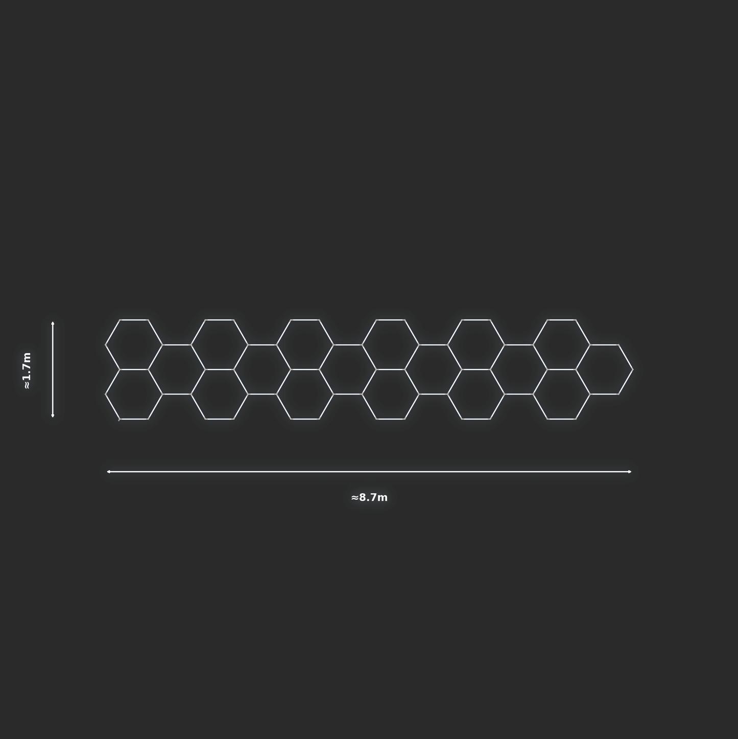 ULTRABEAM LED Light Kit Hex Classic 8.7x1.7m 480W — None