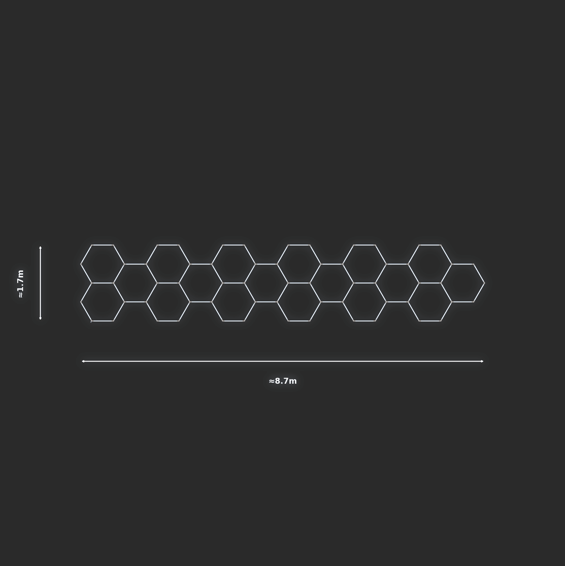 ULTRABEAM LED Light Kit Hex Classic 8.7x1.7m 480W — None