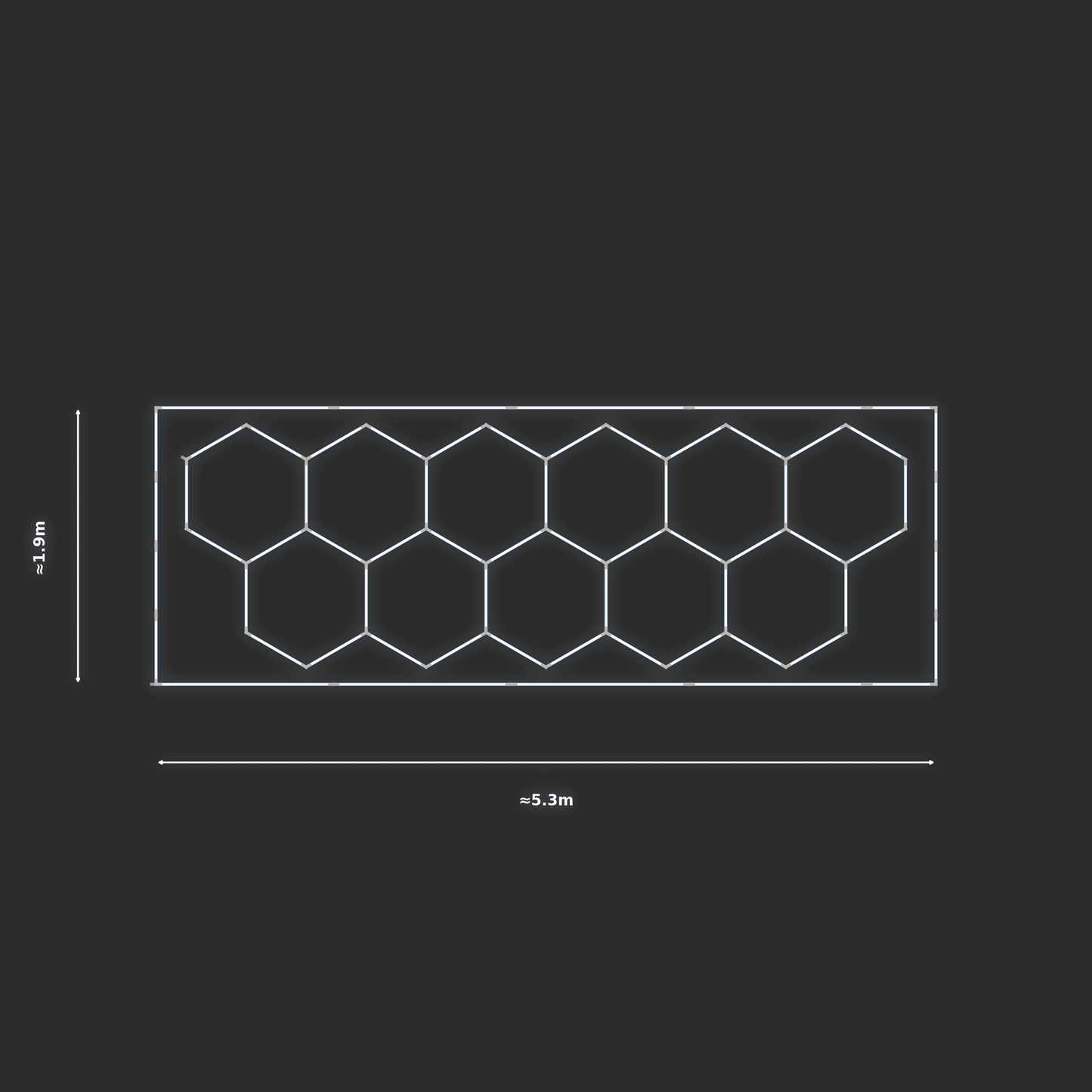 ULTRABEAM LED Light Kit Hex Classic 1.7x4.9m 282W — Cool White