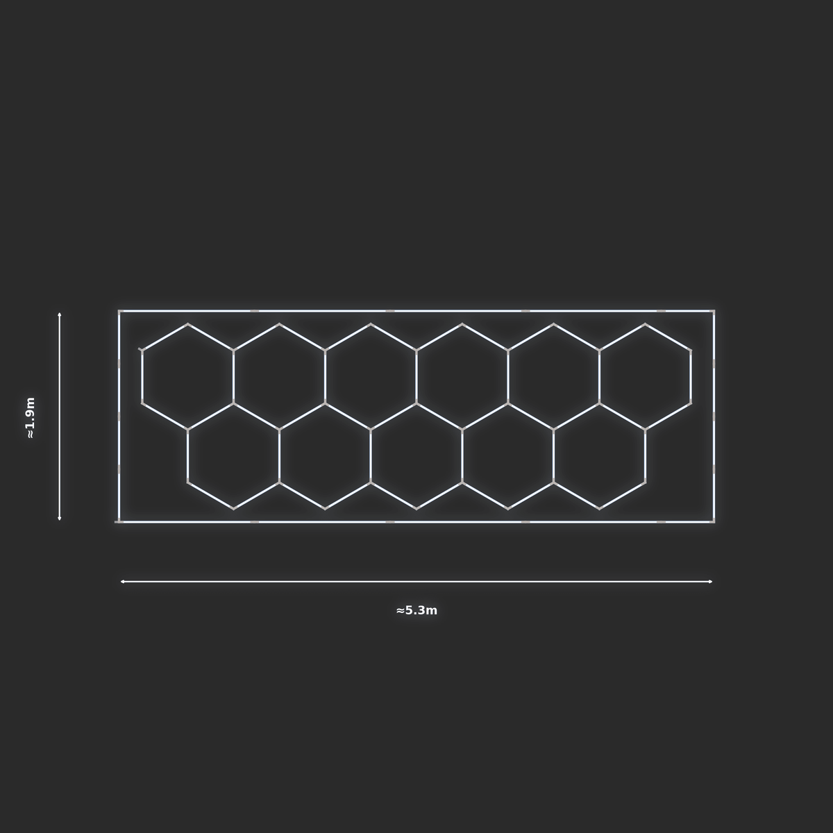 ULTRABEAM LED Light Kit Hex Classic 1.7x4.9m 282W — Cool White