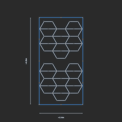 ULTRABEAM LED Light Kit Hex Vertical 2.1x2.4m 234W — Blue, 2-pack