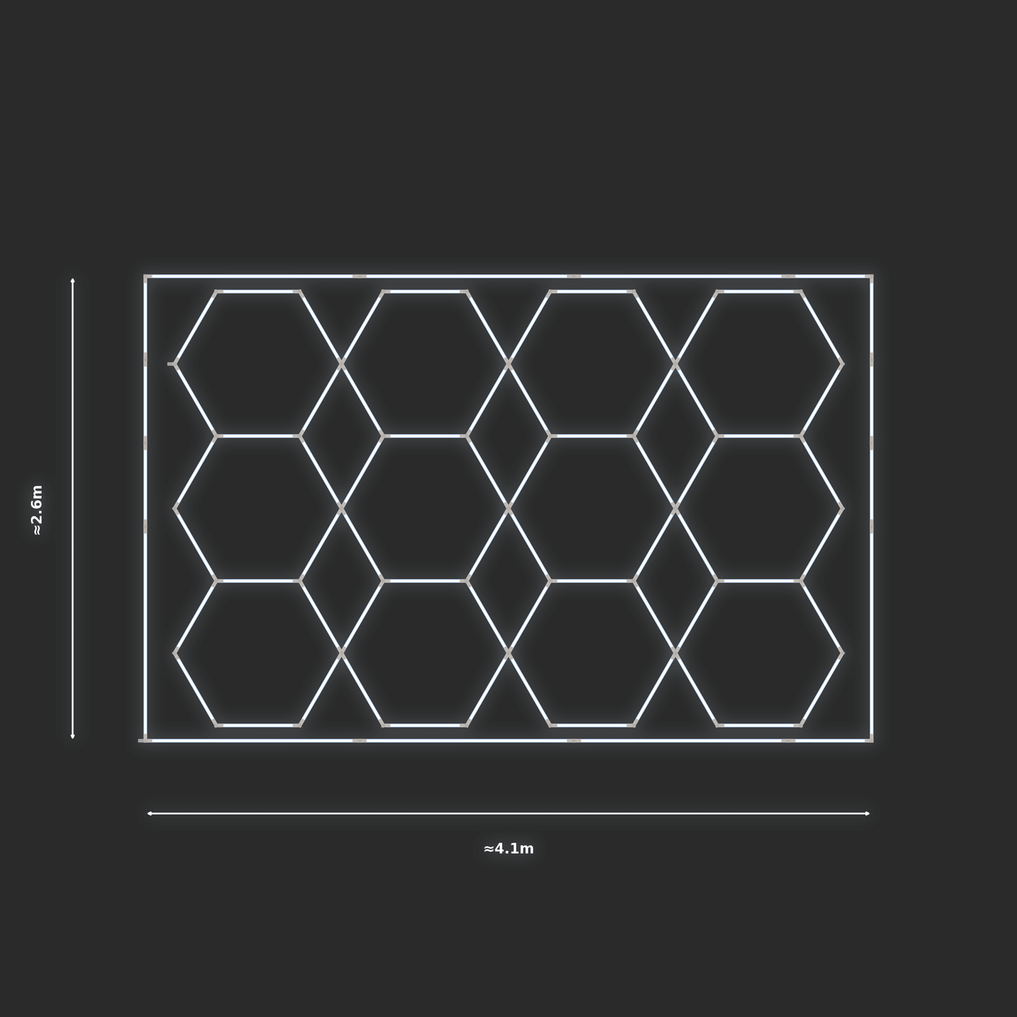 ULTRABEAM LED Light Kit Hex Parallel 2.5x3.8m 384W — Cool White